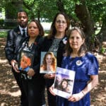 From left: Parents Todd and Mia Minor, Christine McComas and Deb Schmill, all with children whose deaths are connected to using social media, in Washington to lobby politicians, June 12, 2024. (Valerie Plesch/The New York Times)