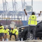 Dock workers strike