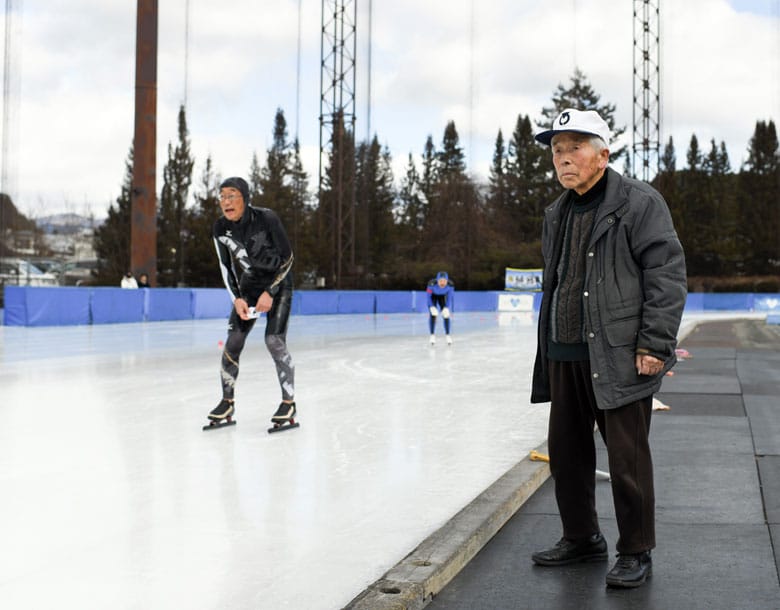 95 year old speed skater